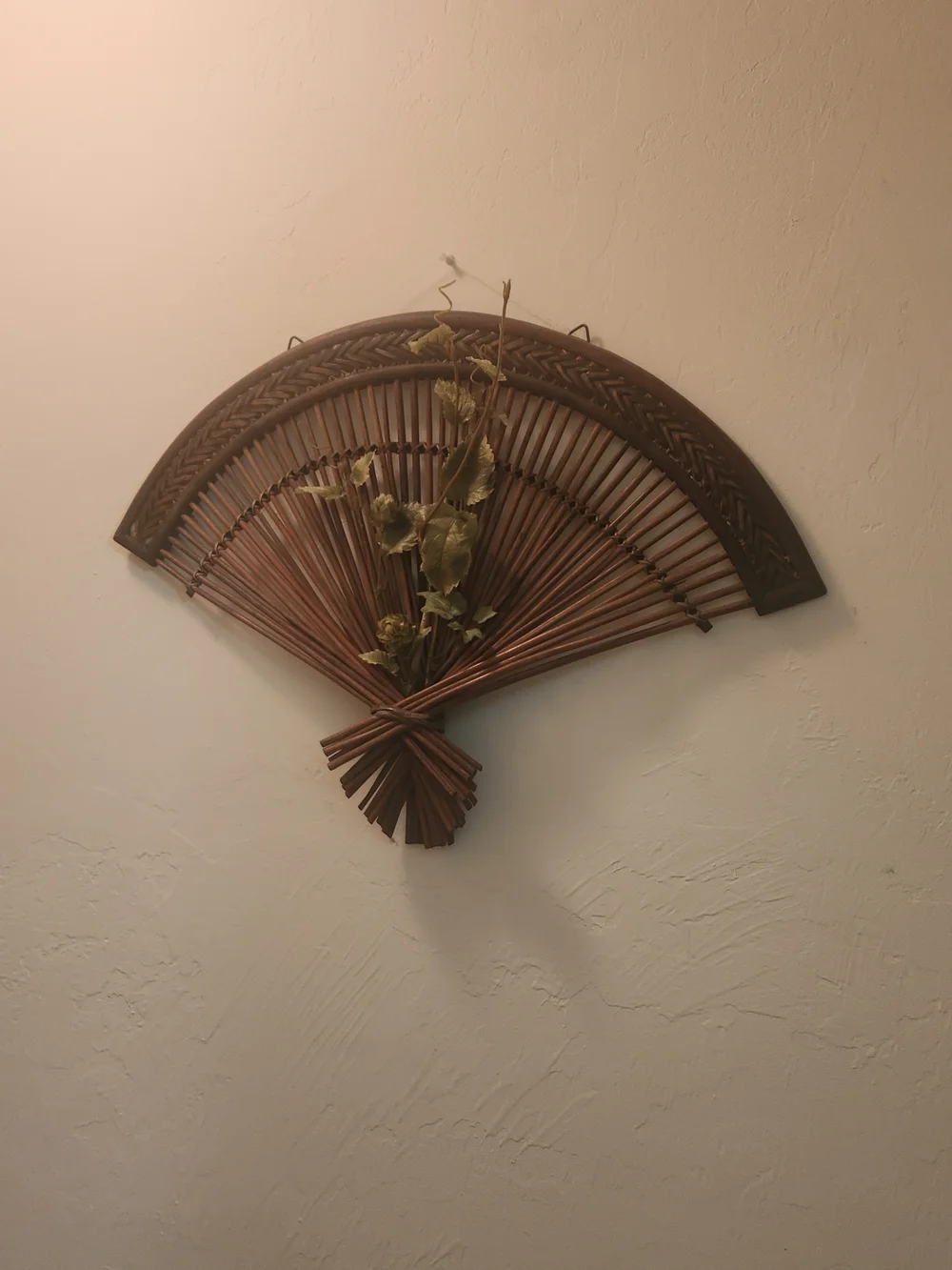 Woven Rattan Wall Fan - Home Wall Decor